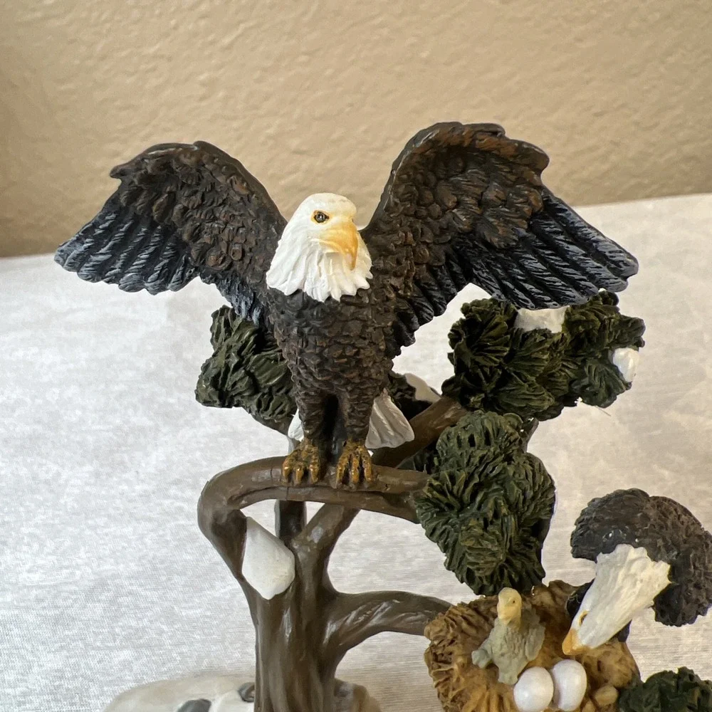 Vintage 2001 Department 56 BALD EAGLE NESTING SNOW VILLAGE CHRISTMAS #52972